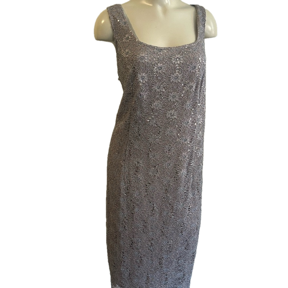 Alex Evenings Silver sequence Evening Dress ( only ) Sz 18W NWT (
